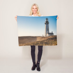 Lighthouses Yaquina Head Lighthouse Oregon Fleece Blanket