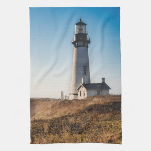 Lighthouses Yaquina Head Lighthouse Oregon Tea Towel