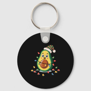 Lighting Avocado Ugly Christmas Sweater Guacamole  Key Ring