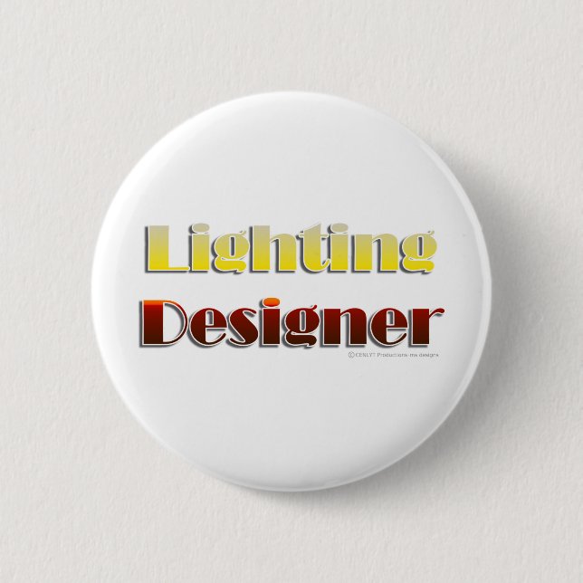 Lighting Designer (Text Only) 6 Cm Round Badge (Front)