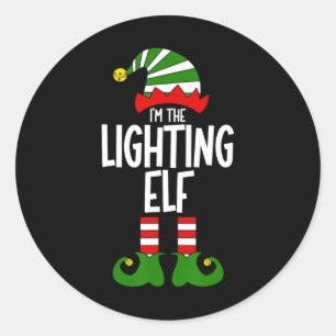 Lighting Elf Lighting Designer Xmas Matching Chris Classic Round Sticker