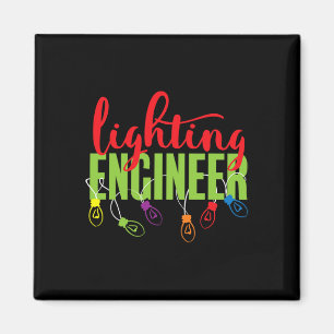 Lighting Engineer Christmas Shirt For Men Funny Ho Magnet