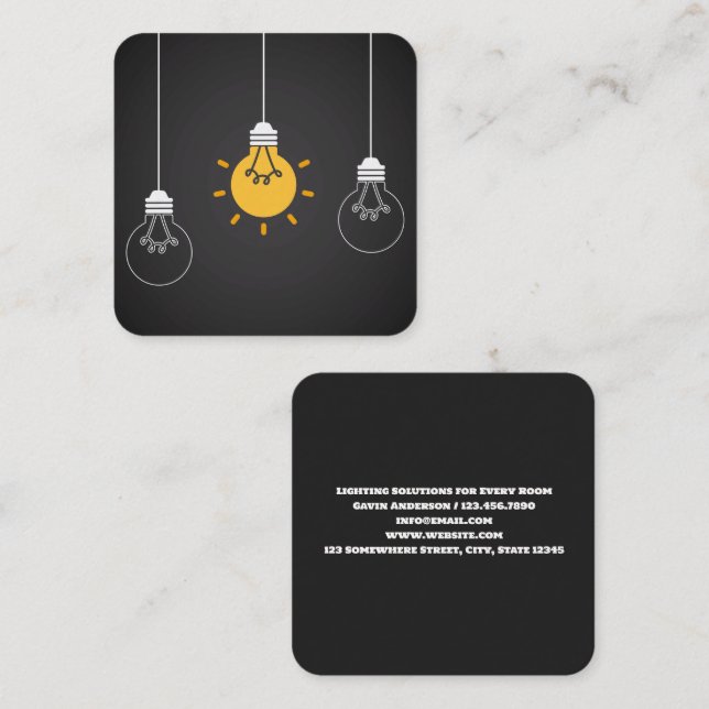 Lighting Square Business Card (Front/Back)