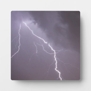 Lighting storm with many lighting bolts plaque