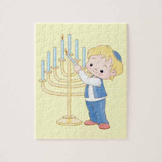 Lighting The Menorah Jigsaw Puzzle (Vertical)