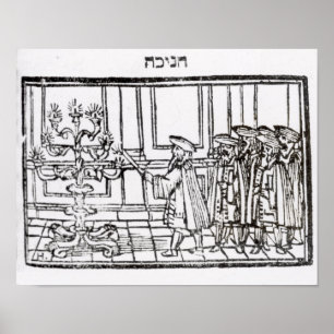 Lighting the Menorah Poster
