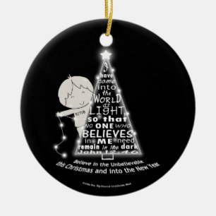 Lighting the Tree Ceramic Ornament