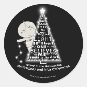 Lighting the Tree Classic Round Sticker