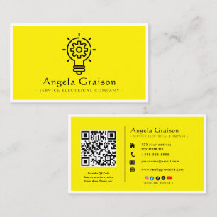 Lighting, Wiring, Professional Electrician Business Card