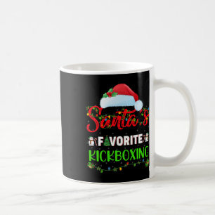 Lighting Xmas Santa's Favorite Kickboxing Christma Coffee Mug