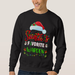 Lighting Xmas Santa's Favorite Warden Christmas Sweatshirt