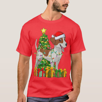 Lighting Xmas Tree Matching Jack Russell Terrier C T-Shirt