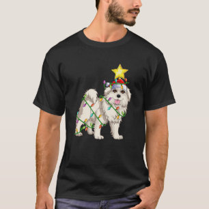 Lighting Xmas Tree Matching Santa Great Pyrenees C T-Shirt