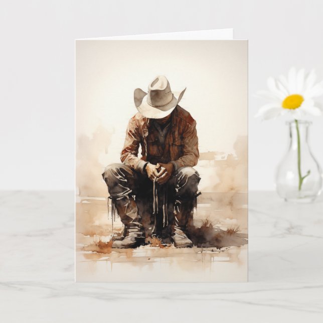 “Lighting Your Path” Western Sympathy Card (Small Plant)