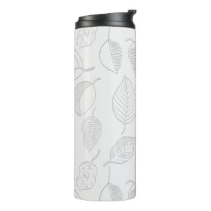 Lightleaf Flow Monochromatic Ash Grey White Smoke Thermal Tumbler