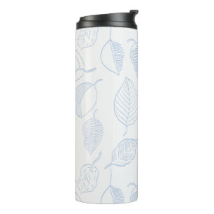 Lightleaf Flow Monochrome Powder Blue Chalk White Thermal Tumbler