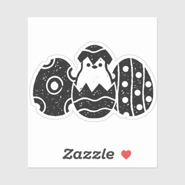 Lightly Black Baby Chicken & Egg For Easter Day (Sheet)