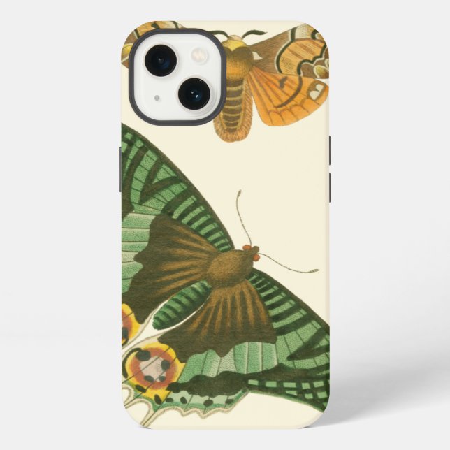 Lightly Bordered Butterfly Painting iPhone Case (Back)