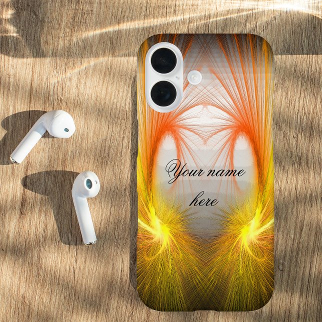 Lightning abstract, orange and black  Case-Mate iPhone case (Creator Uploaded)