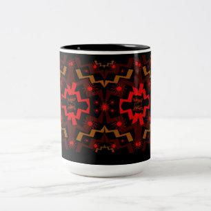 Lightning Abstract Two-Tone Coffee Mug