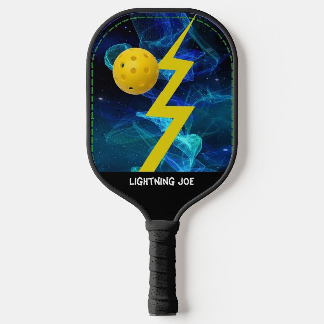 Lightning Ace personalise with Name Pickleball Paddle (Front)