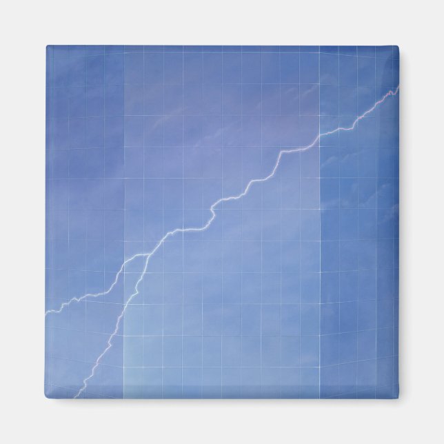 Lightning Across Glass Building Magnet (Front)