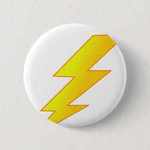 lightning bolt 6 cm round badge
