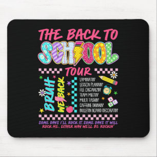 Lightning Bolt Abcd Back To School Tour Bruh We Ba Mouse Pad