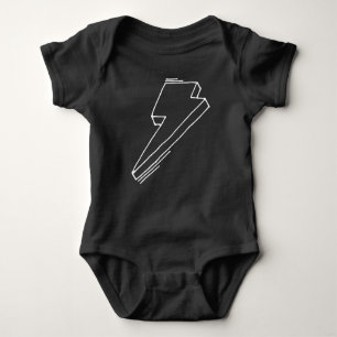 Lightning Bolt Baby Bodysuit Black