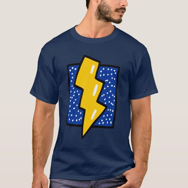Lightning Bolt Cartoon T-Shirt (Front)