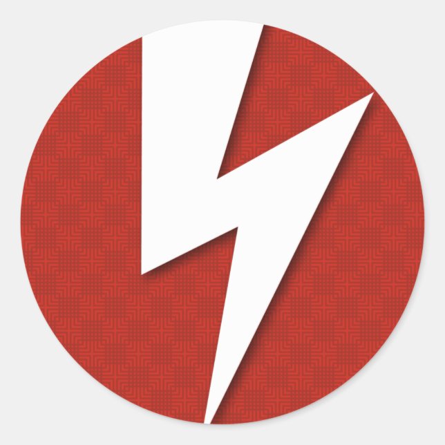 Lightning, Bolt Classic Round Sticker (Front)
