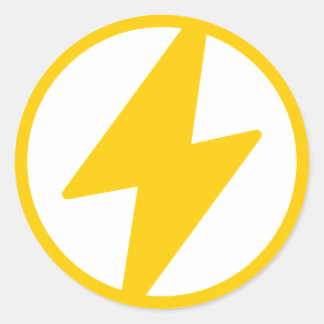 Lightning Bolt Classic Round Sticker