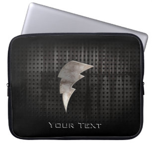 Lightning Bolt; Cool Black Laptop Sleeve