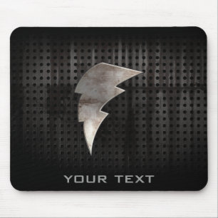 Lightning Bolt; Cool Black Mouse Pad