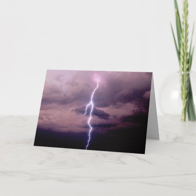 Lightning bolt during thunderstorm card (Front)