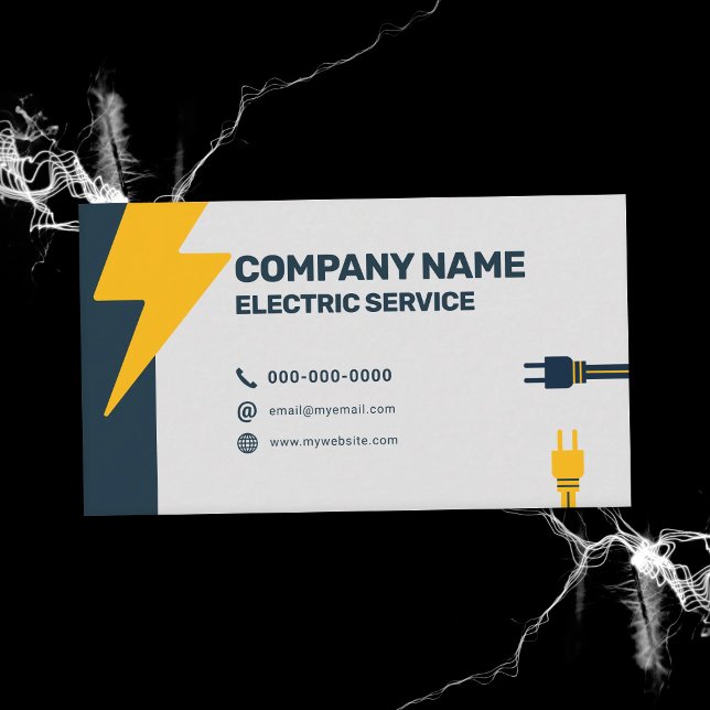 Lightning Bolt - Electric Services Business Card (Lightning Bolt - Electric Services Business Card)