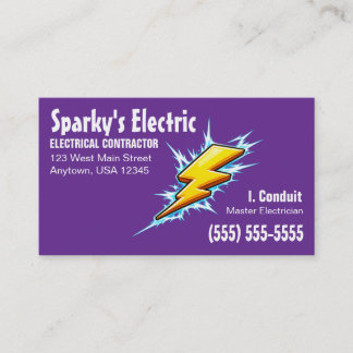 Lightning Bolt | Electrician / Contractor Business Card