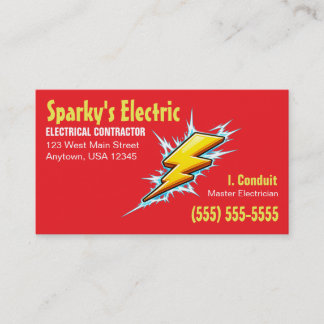 Lightning Bolt | Electrician / Contractor Business Card
