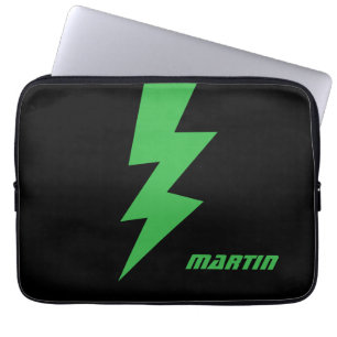 Lightning bolt flash strike logo personalised laptop sleeve