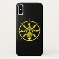 Lightning Bolt Lacrosse Stick iPhone Case