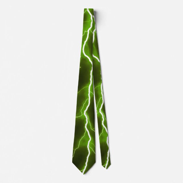 Lightning Bolt - Lime Green Tie (Front)