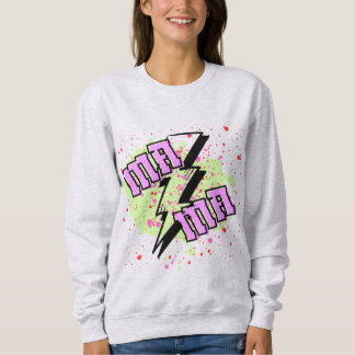 Lightning bolt mama splatter paint sweatshirt