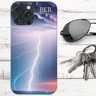 Lightning Bolt on Water Monogram  iPhone 13 Pro Max Case