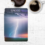 Lightning Bolt on Water Signature   iPad Pro Cover<br><div class="desc">Experience the raw power and beauty of a lightning bolt hitting the water at night with this extraordinary personalised tablet cover. Protect your tablet in style while carrying a captivating depiction of nature's forces with you wherever you go. Let the electrifying artwork on your tablet cover spark inspiration and wonder...</div>