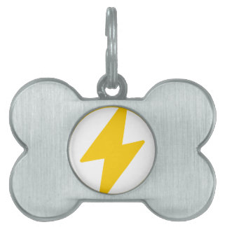 Lightning Bolt Pet ID Tag