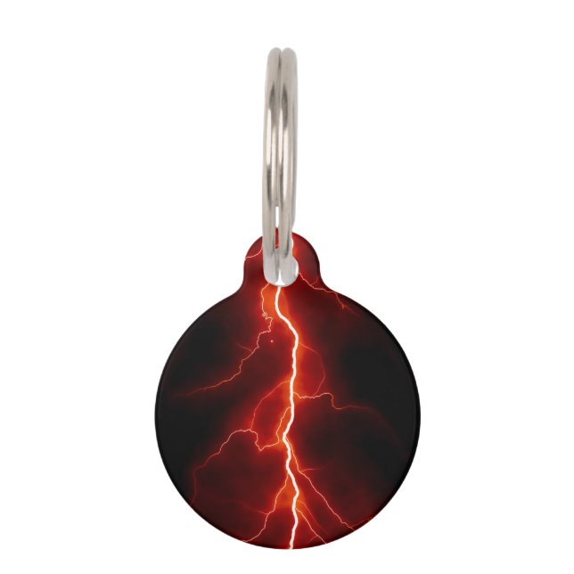 Lightning Bolt Pet Tag (Front)