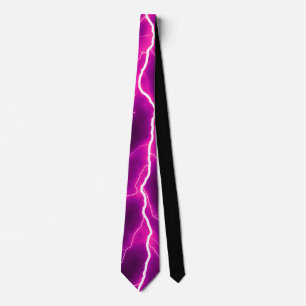 Lightning Bolt - Pink Neck Tie