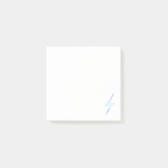 Lightning Bolt Post It Notes / White (Front)