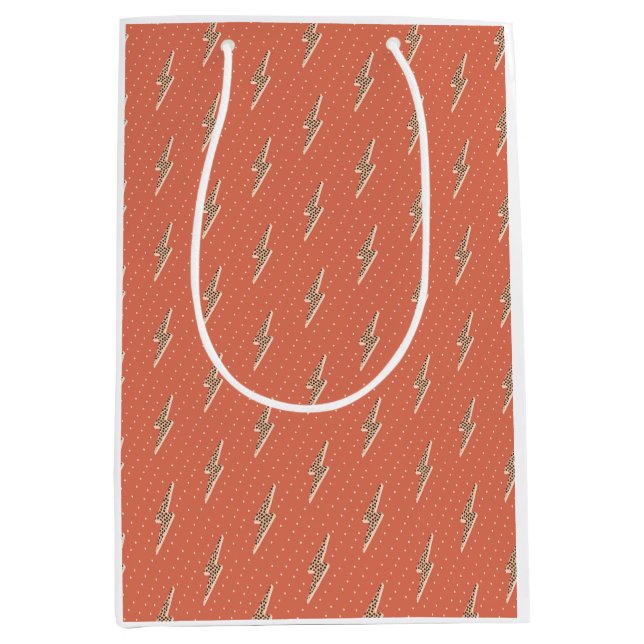 Lightning bolt soft pink  medium gift bag (Front)