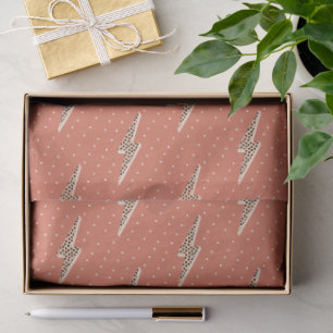 Lightning bolt soft pink tissue paper